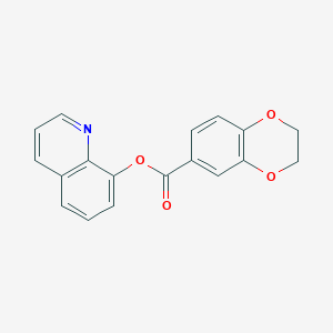 molecular formula C18H13NO4 B5739083 8-quinolinyl 2,3-dihydro-1,4-benzodioxine-6-carboxylate 