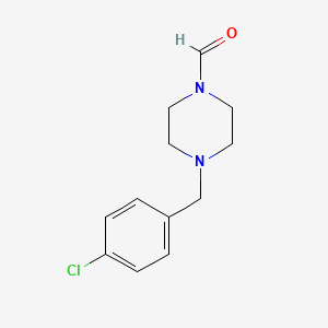 4-(4-chlorobenzyl)-1-piperazinecarbaldehyde