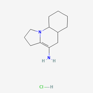 molecular formula C12H21ClN2 B573909 1,2,3,5,5a,6,7,8,9,9a-Decahydropyrrolo[1,2-a]quinolin-4-amine hydrochloride CAS No. 175136-54-6