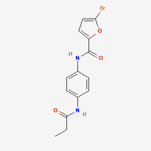 molecular formula C14H13BrN2O3 B5739098 5-bromo-N-[4-(propionylamino)phenyl]-2-furamide 