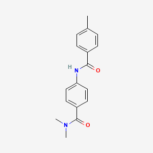 molecular formula C17H18N2O2 B5739102 N-{4-[(dimethylamino)carbonyl]phenyl}-4-methylbenzamide 
