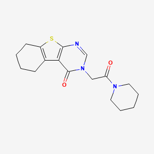 molecular formula C17H21N3O2S B5739110 3-[2-oxo-2-(1-piperidinyl)ethyl]-5,6,7,8-tetrahydro[1]benzothieno[2,3-d]pyrimidin-4(3H)-one 