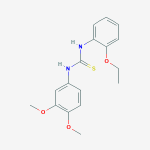 molecular formula C17H20N2O3S B5739132 N-(3,4-dimethoxyphenyl)-N'-(2-ethoxyphenyl)thiourea 
