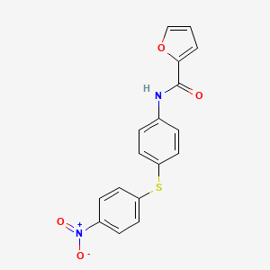 molecular formula C17H12N2O4S B5739136 N-{4-[(4-nitrophenyl)thio]phenyl}-2-furamide 