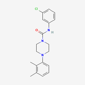 molecular formula C19H22ClN3O B5739143 N-(3-chlorophenyl)-4-(2,3-dimethylphenyl)-1-piperazinecarboxamide 
