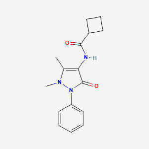molecular formula C16H19N3O2 B5739148 N-(1,5-dimethyl-3-oxo-2-phenyl-2,3-dihydro-1H-pyrazol-4-yl)cyclobutanecarboxamide 