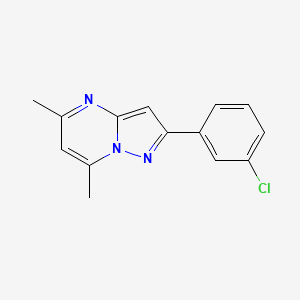 molecular formula C14H12ClN3 B5739149 2-(3-chlorophenyl)-5,7-dimethylpyrazolo[1,5-a]pyrimidine 
