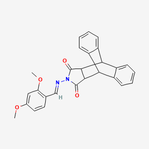 molecular formula C27H22N2O4 B5739158 17-[(2,4-dimethoxybenzylidene)amino]-17-azapentacyclo[6.6.5.0~2,7~.0~9,14~.0~15,19~]nonadeca-2,4,6,9,11,13-hexaene-16,18-dione 