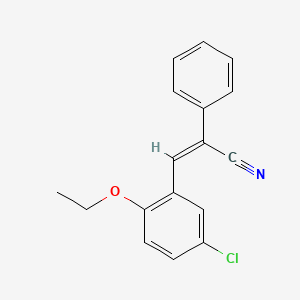 molecular formula C17H14ClNO B5739166 3-(5-chloro-2-ethoxyphenyl)-2-phenylacrylonitrile 