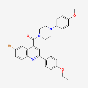 molecular formula C29H28BrN3O3 B5739170 6-bromo-2-(4-ethoxyphenyl)-4-{[4-(4-methoxyphenyl)-1-piperazinyl]carbonyl}quinoline 