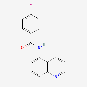 molecular formula C16H11FN2O B5739171 4-fluoro-N-5-quinolinylbenzamide CAS No. 5479-39-0