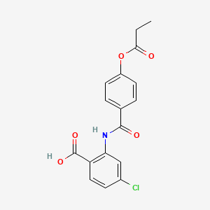 molecular formula C17H14ClNO5 B5739214 4-chloro-2-{[4-(propionyloxy)benzoyl]amino}benzoic acid 