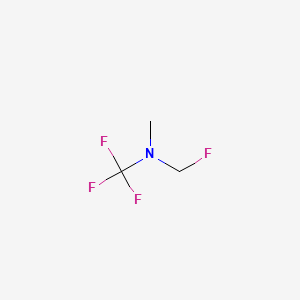 molecular formula C3H5F4N B573922 Methanamine, 1,1,1-trifluoro-N-(fluoromethyl)-N-methyl-(9CI) CAS No. 191605-89-7