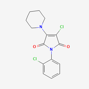 molecular formula C15H14Cl2N2O2 B5739225 3-chloro-1-(2-chlorophenyl)-4-(1-piperidinyl)-1H-pyrrole-2,5-dione 