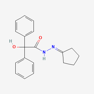 molecular formula C19H20N2O2 B5739233 N'-cyclopentylidene-2-hydroxy-2,2-diphenylacetohydrazide 