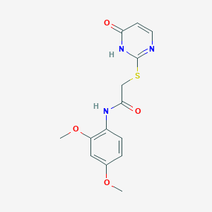 molecular formula C14H15N3O4S B5739235 N-(2,4-dimethoxyphenyl)-2-[(6-oxo-1,6-dihydro-2-pyrimidinyl)thio]acetamide 