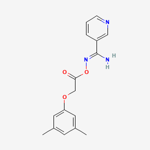 N'-{[2-(3,5-dimethylphenoxy)acetyl]oxy}-3-pyridinecarboximidamide