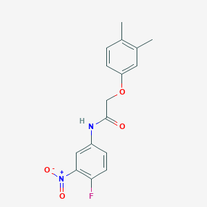 molecular formula C16H15FN2O4 B5739249 2-(3,4-dimethylphenoxy)-N-(4-fluoro-3-nitrophenyl)acetamide 