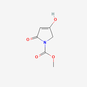 molecular formula C6H7NO4 B573925 1-(Methoxycarbonyl)-4-hydroxy-3-pyrroline-2-one CAS No. 182352-51-8