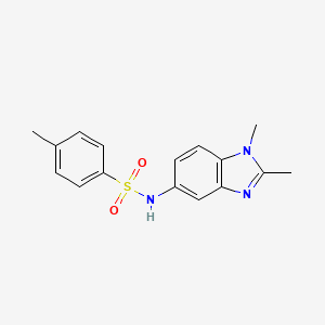 molecular formula C16H17N3O2S B5739250 N-(1,2-dimethyl-1H-benzimidazol-5-yl)-4-methylbenzenesulfonamide 