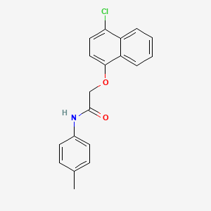 molecular formula C19H16ClNO2 B5739258 2-[(4-chloro-1-naphthyl)oxy]-N-(4-methylphenyl)acetamide 