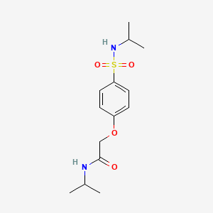 molecular formula C14H22N2O4S B5739271 N-isopropyl-2-{4-[(isopropylamino)sulfonyl]phenoxy}acetamide 