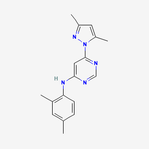 molecular formula C17H19N5 B5739272 N-(2,4-dimethylphenyl)-6-(3,5-dimethyl-1H-pyrazol-1-yl)-4-pyrimidinamine 