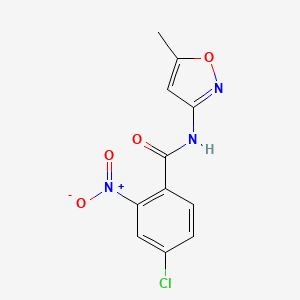 molecular formula C11H8ClN3O4 B5739283 4-chloro-N-(5-methyl-3-isoxazolyl)-2-nitrobenzamide 