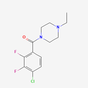 molecular formula C13H15ClF2N2O B5739289 1-(4-chloro-2,3-difluorobenzoyl)-4-ethylpiperazine 