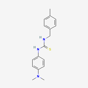 molecular formula C17H21N3S B5739301 N-[4-(dimethylamino)phenyl]-N'-(4-methylbenzyl)thiourea 