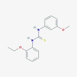 molecular formula C16H18N2O2S B5739341 N-(2-ethoxyphenyl)-N'-(3-methoxyphenyl)thiourea 