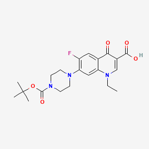 molecular formula C21H26FN3O5 B5739352 7-[4-(tert-butoxycarbonyl)-1-piperazinyl]-1-ethyl-6-fluoro-4-oxo-1,4-dihydro-3-quinolinecarboxylic acid 