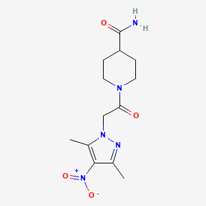 1-[(3,5-dimethyl-4-nitro-1H-pyrazol-1-yl)acetyl]piperidine-4-carboxamide