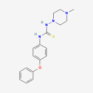 molecular formula C18H22N4OS B5739356 N-(4-methyl-1-piperazinyl)-N'-(4-phenoxyphenyl)thiourea 