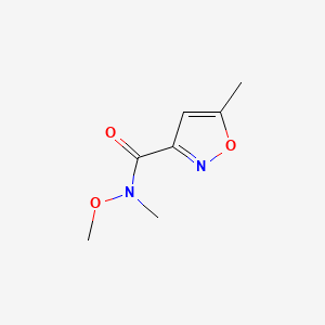 molecular formula C7H10N2O3 B573936 N-Methoxy-N,5-dimethylisoxazole-3-carboxamide CAS No. 173305-19-6
