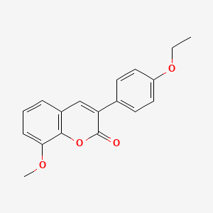 molecular formula C18H16O4 B5739363 3-(4-ethoxyphenyl)-8-methoxy-2H-chromen-2-one 