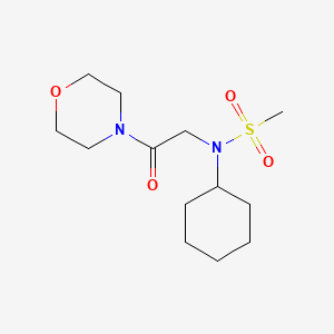 molecular formula C13H24N2O4S B5739393 N-cyclohexyl-N-[2-(4-morpholinyl)-2-oxoethyl]methanesulfonamide 