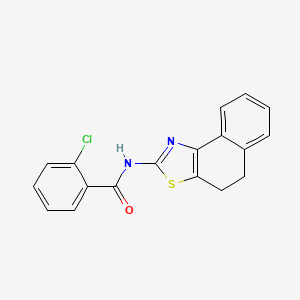 molecular formula C18H13ClN2OS B5739400 2-chloro-N-(4,5-dihydronaphtho[1,2-d][1,3]thiazol-2-yl)benzamide 