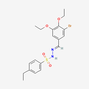 molecular formula C19H23BrN2O4S B5739443 N'-(3-bromo-4,5-diethoxybenzylidene)-4-ethylbenzenesulfonohydrazide 