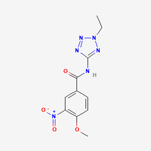 molecular formula C11H12N6O4 B5739450 N-(2-ethyl-2H-tetrazol-5-yl)-4-methoxy-3-nitrobenzamide 