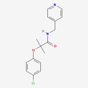molecular formula C16H17ClN2O2 B5739469 2-(4-chlorophenoxy)-2-methyl-N-(4-pyridinylmethyl)propanamide 