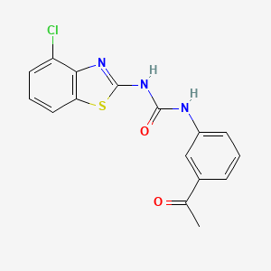 molecular formula C16H12ClN3O2S B5739484 N-(3-acetylphenyl)-N'-(4-chloro-1,3-benzothiazol-2-yl)urea 