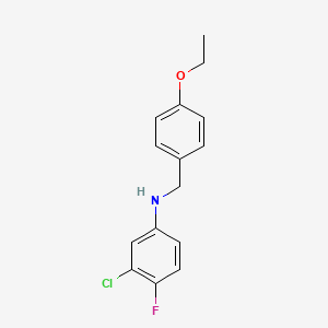 molecular formula C15H15ClFNO B5739486 (3-chloro-4-fluorophenyl)(4-ethoxybenzyl)amine 