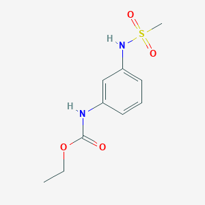 molecular formula C10H14N2O4S B5739492 ethyl {3-[(methylsulfonyl)amino]phenyl}carbamate 