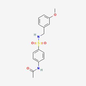 molecular formula C16H18N2O4S B5739499 N-(4-{[(3-methoxybenzyl)amino]sulfonyl}phenyl)acetamide 