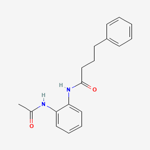 molecular formula C18H20N2O2 B5739513 N-[2-(acetylamino)phenyl]-4-phenylbutanamide 
