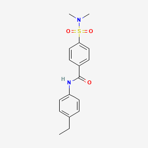 molecular formula C17H20N2O3S B5739520 4-[(dimethylamino)sulfonyl]-N-(4-ethylphenyl)benzamide 