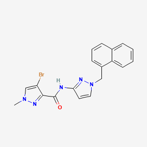 molecular formula C19H16BrN5O B5739537 4-bromo-1-methyl-N-[1-(1-naphthylmethyl)-1H-pyrazol-3-yl]-1H-pyrazole-3-carboxamide 
