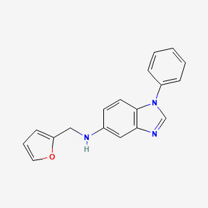 molecular formula C18H15N3O B5739595 N-(2-furylmethyl)-1-phenyl-1H-benzimidazol-5-amine 