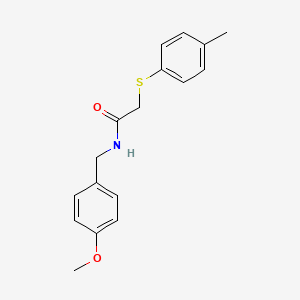 molecular formula C17H19NO2S B5739603 N-(4-methoxybenzyl)-2-[(4-methylphenyl)thio]acetamide 